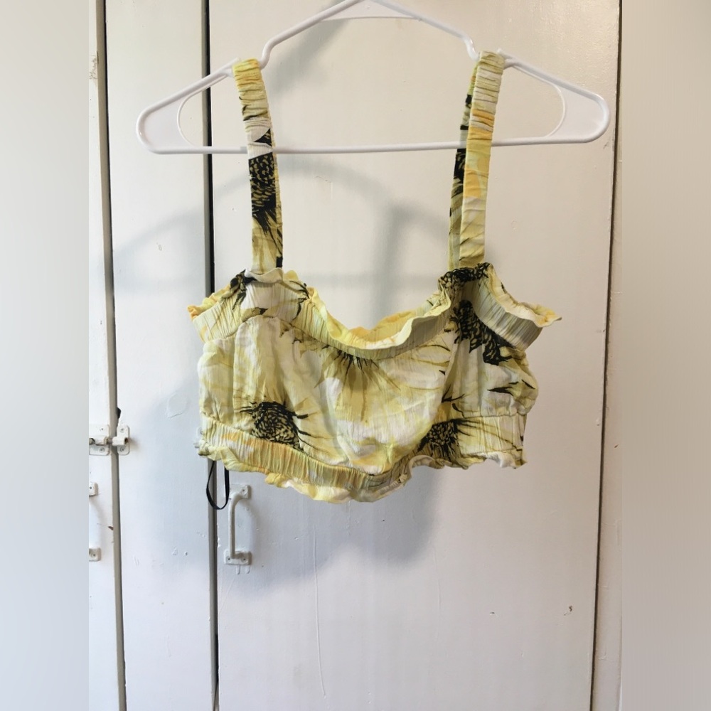 Yellow Floral Tube Top